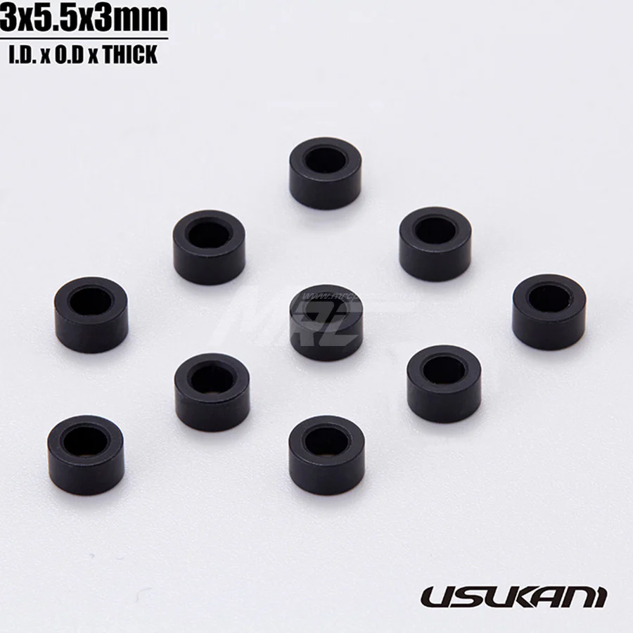 Usukani Alum. Spacer 3.0 X 5.5 - Black - Image 4