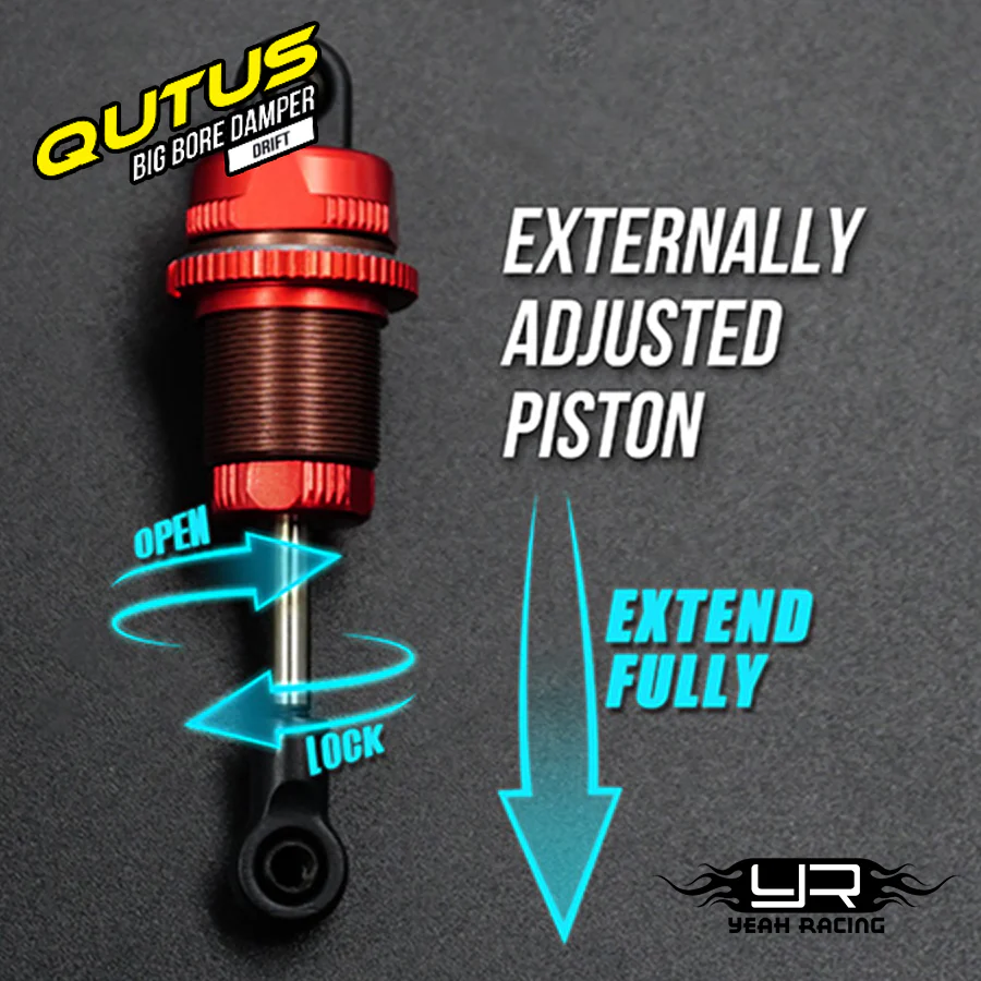 Yeah Racing QUTUS Slider Damper Set - Red - Image 4